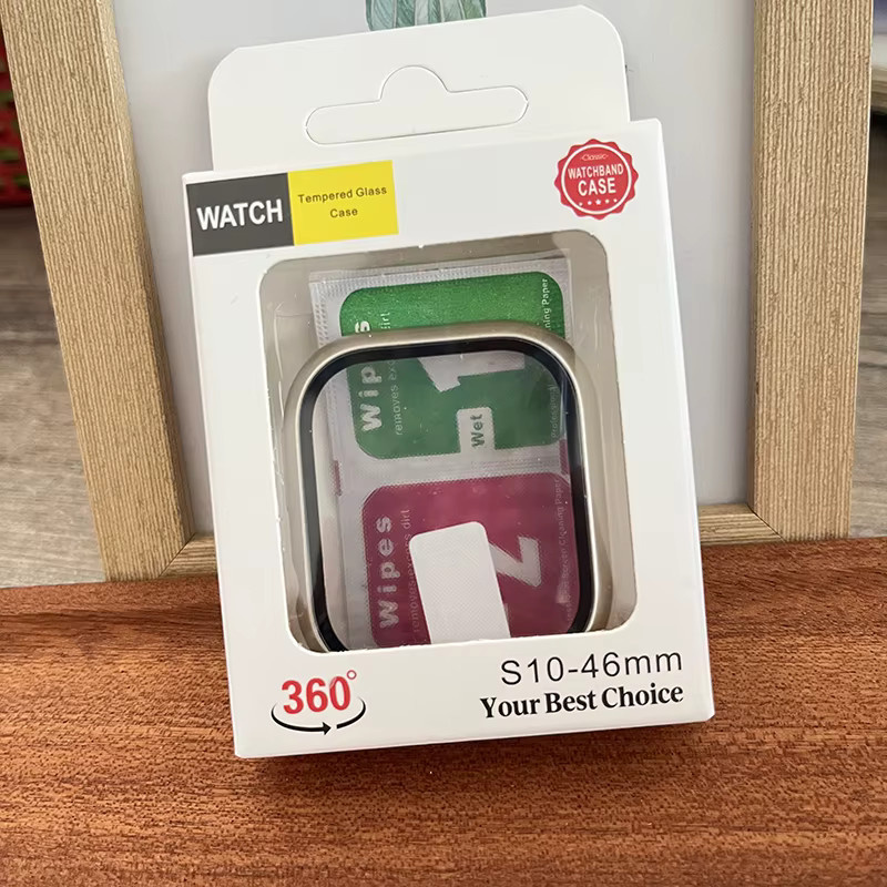 Displayschutzhülle für Apple Watch, gehärtetes Glas, Hellviolett, Unisex - Bild 3