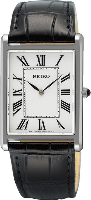 Seiko Armbanduhr, Quarz, Edelstahl, Leder, 28 mm, Herren - Bild 1