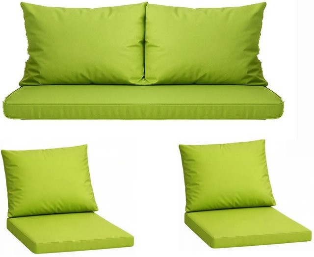 Setgarden Komfort Set Gartenloungekissen für Technorattan-Möbel in Lime Grün, 1-teilig, Breite: 130 cm, Tiefe: 50 cm - Bild 1