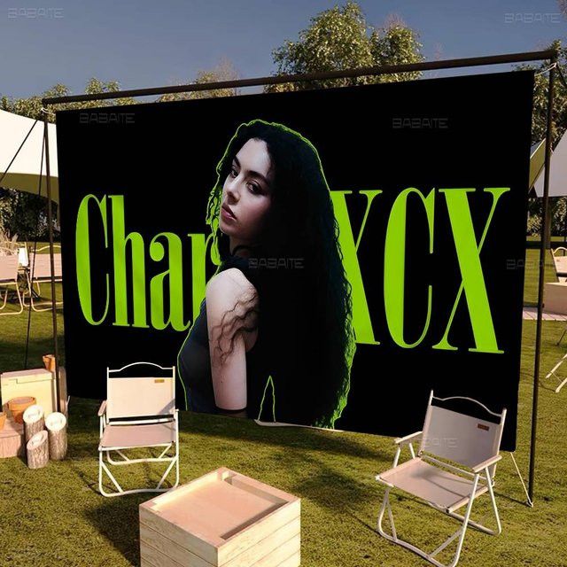 Potdemiel Charli XCX Brat DIY Wandflagge als Deko-Banner für Wohnzimmer und Wohnheim - Bild 1