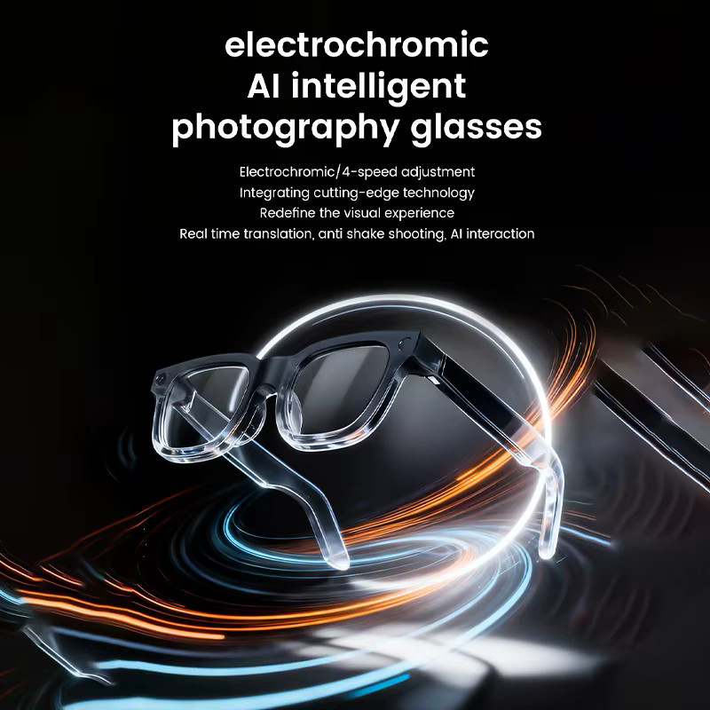 KI-Smartbrille mit 800W Kamera, KI-Übersetzung, Fotoerkennung und 32 GB Speicher in Schwarz - Bild 2