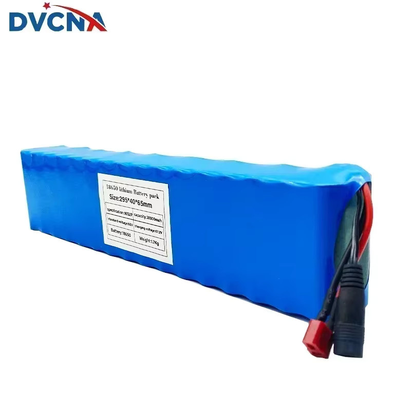 Lerp Lithium-Ionen-Akku 60V 38Ah 18650 mit BMS und Ladegerät, 38000mAh, Schwarz-Blau - Bild 2