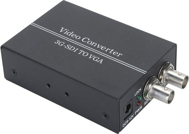 OutsideWorld SDI-zu-VGA-Soundkonverter in Schwarz mit 3,5-mm-Audioausgang, unterstützt 1080P Full HD und 3G, US-Stecker - Bild 1