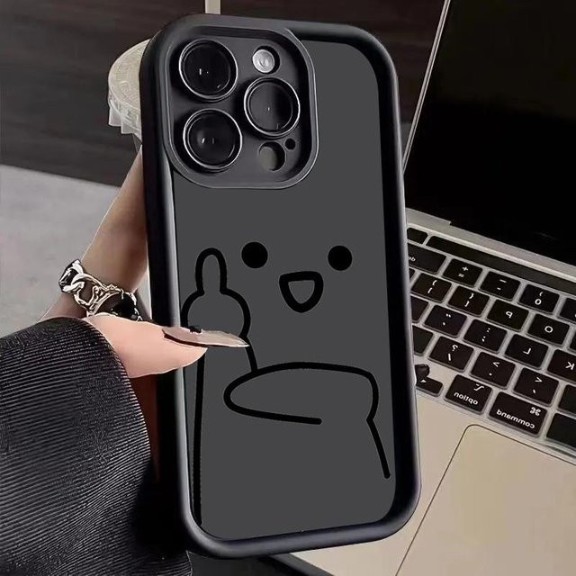 Lustige Stickman Handyhülle für Xiaomi Redmi Note Serie in Schwarz - Bild 1