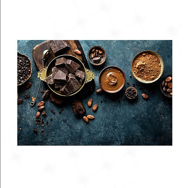TPFLiving Poster Leinwand Dekoration Küche Dessert Schokolade Kaffee Modell 1, Breite: 40 cm, Höhe: 50 cm - Bild 1
