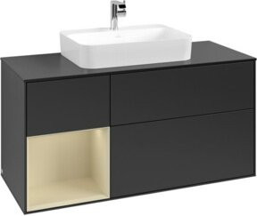 V&B Waschtischunterschrank Finion in Blau lackiert, Breite: 120 cm, Tiefe: 50,1 cm, Höhe: 50,1 cm - Bild 1