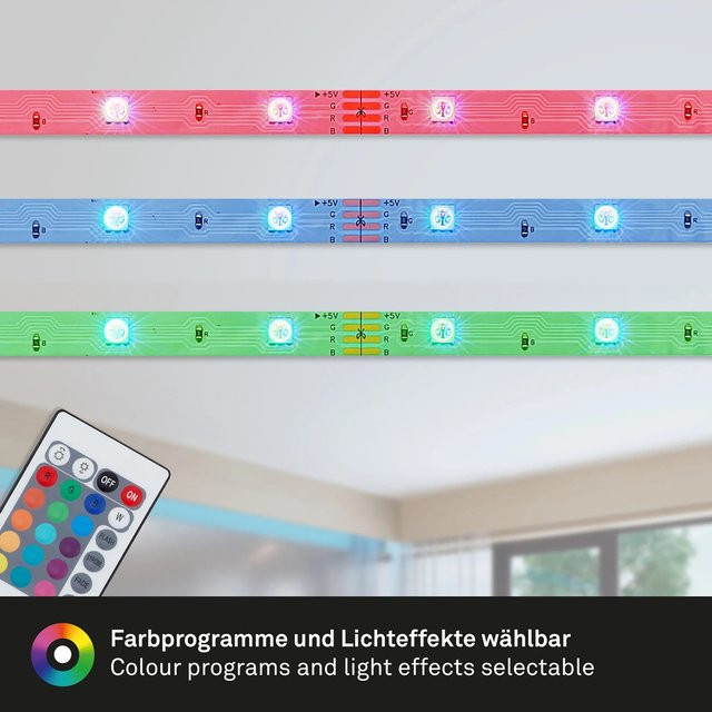 Briloner LED Streifen RGB Flexband Mehrfarbig 5 m selbstklebend - Bild 1