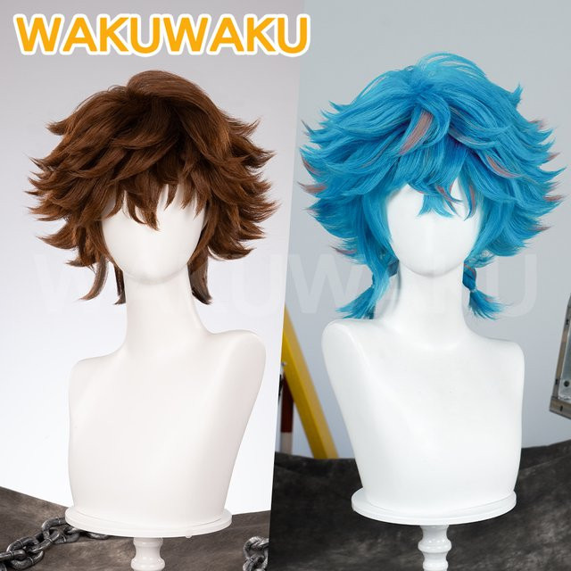 WakuWaku Arcane Isha Perücke, Blau, 35 cm, Kurz - Bild 1