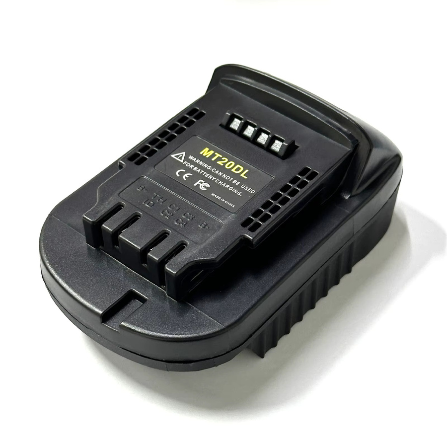 MT20DL Batterieadapter für Makita 18V Lithium-Akkus auf Dewalt 20V Elektrowerkzeuge, Schwarz - Bild 2