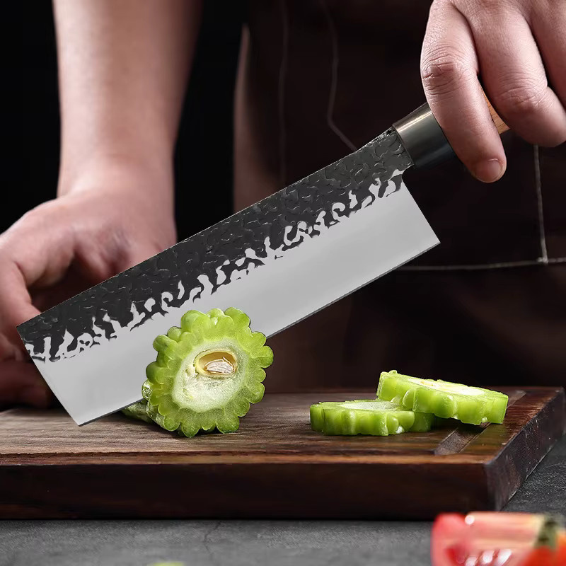 GuanQi Handgeschmiedetes Japanisches Fischfiletmesser aus Kohlenstoffstahl mit Holzgriff für Lachs und Sushi - Bild 2