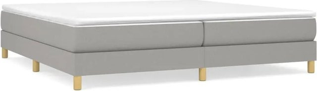vidaXL Boxspringbett Hybrid mit Matratze und Taschenfedern, Grau, B/T/H: 200 x 200 x 103 cm - Bild 1