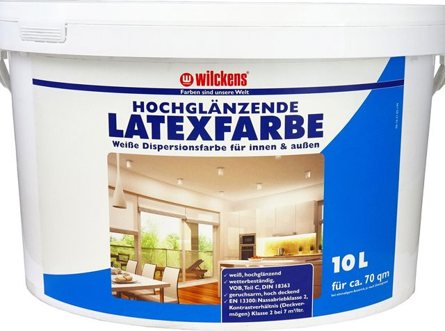 Wilckens Latexfarbe Weiß hochglänzend lösungsmittelfrei 10 l - Bild 1