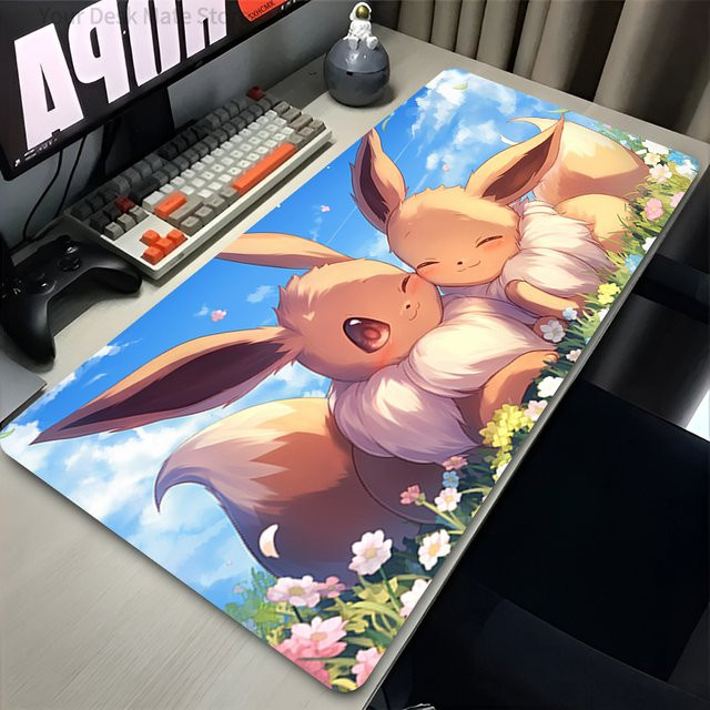 Potdemiel Gaming Mauspad Anime Eevee XXL Schreibtischunterlage Multicolour - Bild 1