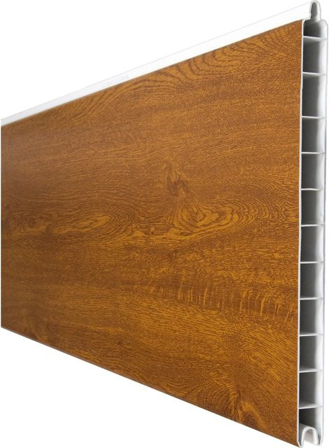 GroJa Einzelprofil Premium Basicline aus Kunststoff in Golden Oak, Höhe: 180 cm, Breite: 28,4 cm - Bild 1