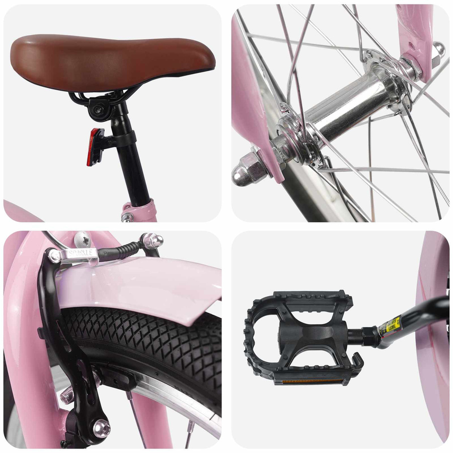 VD Home Furnishing Kinderfahrrad 18 Zoll Hellrosa - Bild 2