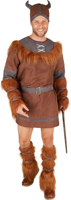 tectake Herrenkostüm Wikinger, Fantasy, Braun - Bild 1