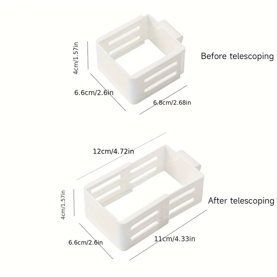 Untior Kühlschrank Teiler Set aus Kunststoff, Weiß Transparent, Versenkbare Clip-Organizer für die Lebensmittel Lagerung in der Küche - Bild 3