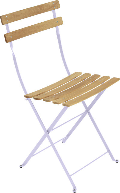 Fermob Bistro Naturel Klappstuhl aus pulverbeschichtetem Stahl und Buche in Beige - Bild 1