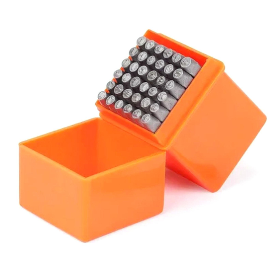 TOMTOP JMS 37-teiliges Stahlstempel-Set aus Karbonstahl mit 26 Buchstaben, 9 Zahlen und Aufbewahrungsbox in Rot - Bild 3