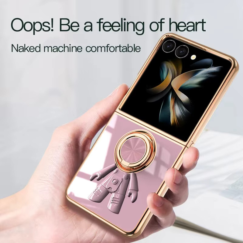 Astronauten Handyhülle mit magnetischer Ringhalterung für Samsung Galaxy Z Flip 7, FE 6, 5, 4, 3 in Lila - Bild 3