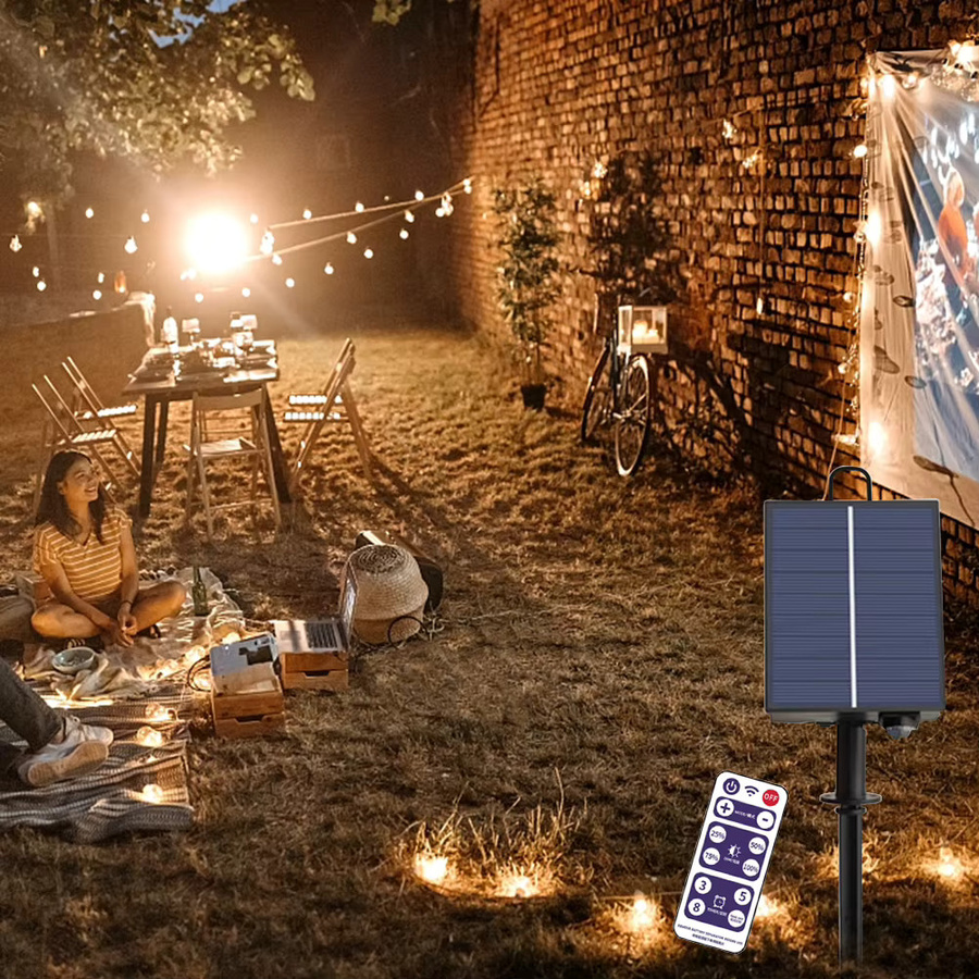 VODOOL Solar Panel Control Box Kit mit Fernbedienung für 3,7 V 24V LED String Strip Lampen und Lithium-Batterie, Schwarz - Bild 2