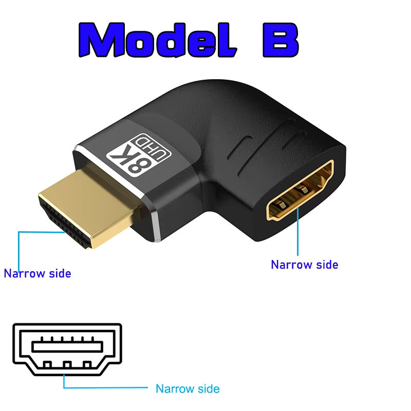 HDmatters HDMI 2.1 Kabeladapter für 8K und 4K 120Hz, HDMI 2.1 Koppler mit HDR und eARC, Schwarz - Bild 2