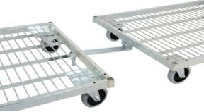 HMH Deichsel und Kupplungs-Set Cr 3 für Stahlrolltainer in Silber, B/T/H: 800 x 1200 mm - Bild 1