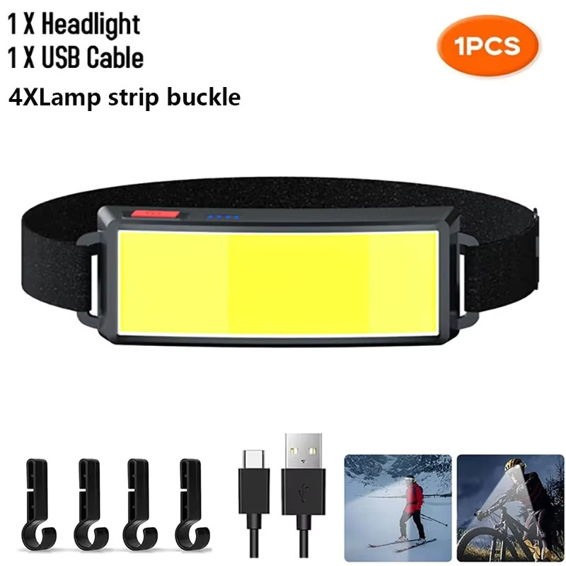 KDULIT COB-Arbeitskopflampe in Schwarz, wiederaufladbare LED-Kopflampe mit Typ-C-Anschluss und integriertem Akku für professionelle Reparaturarbeiten - Bild 7