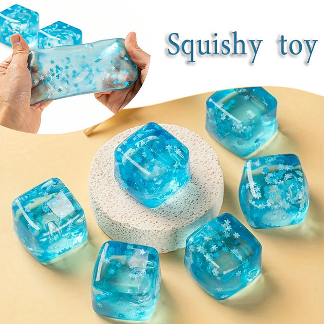 Bandai Fidget Eiswürfel, Langsam Aufsteigende Bälle, Sensorisches Fidget-Spielzeug, blau - Bild 1