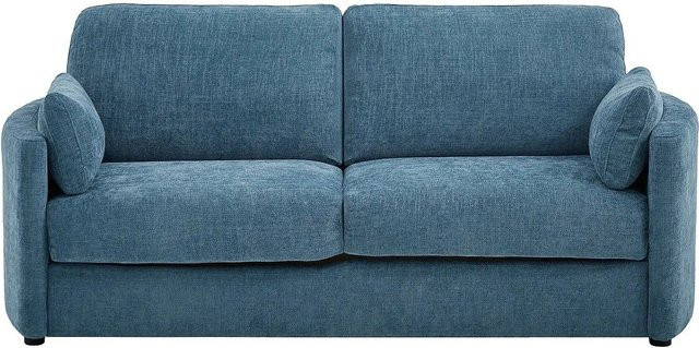 Vente-unique Schlafsofa Bagomi in Blau mit Stoffbezug und Memory-Schaum, Breite: 199 cm - Bild 1