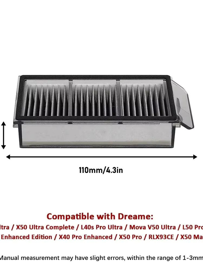 Dreame HEPA-Filter in Weiß für X50 Ultra, X50 Master, L50 Pro Ultra, X50 PRO und MOVA V50 Ultra Saugroboter - Bild 6