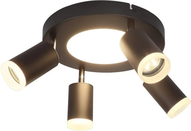 NETTLIFE Deckenstrahler aus Metall in Schwarz, moderner LED-Strahler mit GU10-Fassung und verstellbarer Ausrichtung - Bild 1