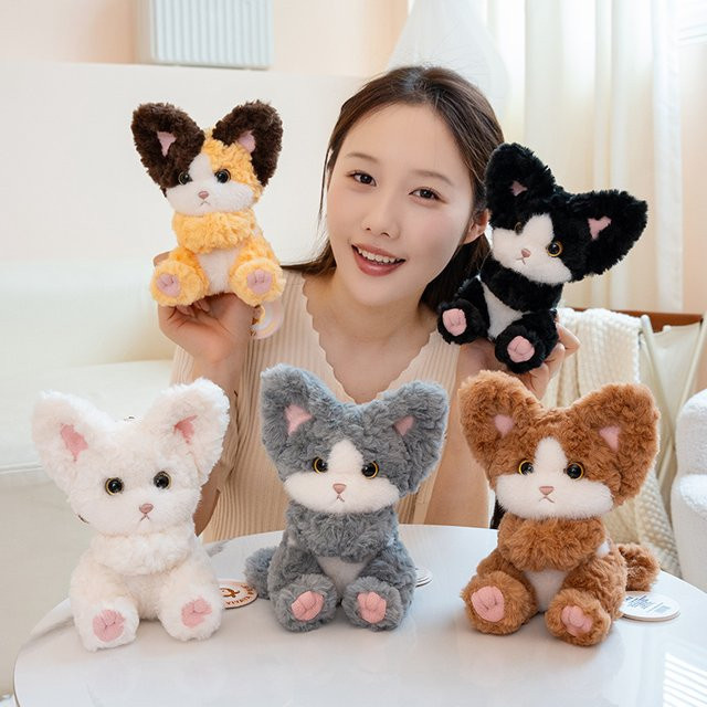 MIAOOWA Katzenpuppe Anhänger, Schwarz, Bunt / Mehrfarbig, Plüsch / Textil - Bild 1
