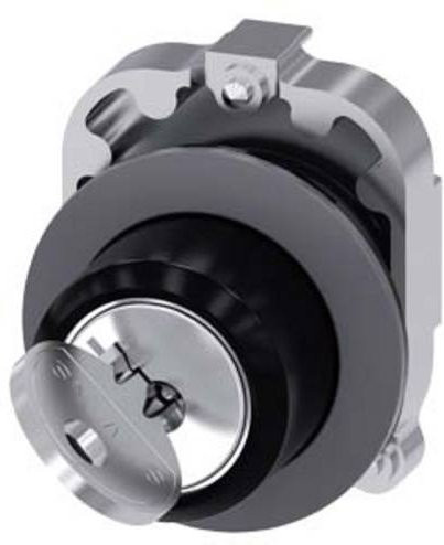 Siemens Schlüsselschalter 3SU1060-4LF11-0AA0 Schwarz Metall IP66 IP67 IP69/IP69K Flush - Bild 1