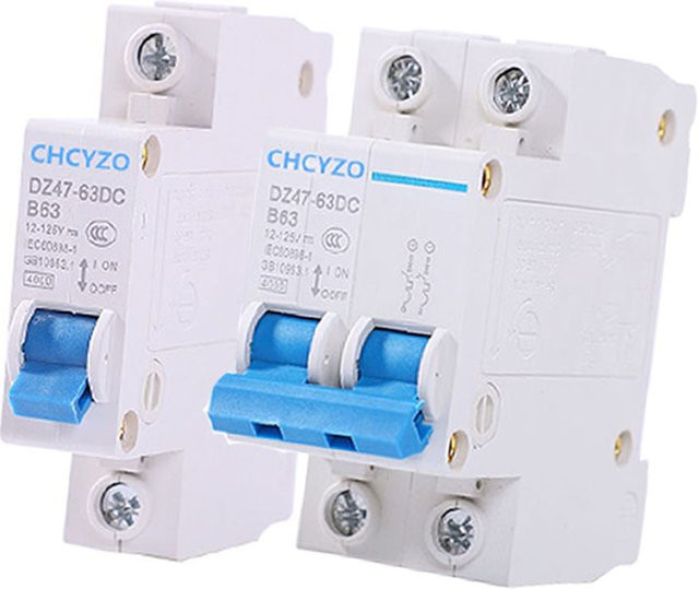Gleichstrom-Leistungsschalter DC Unterbrecher für 12V bis 120V in Weiß - Bild 1