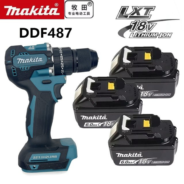 Makita DDF487 Akku-Schlagbohrschrauber 18V mit bürstenlosem Motor in Petrol - Bild 1
