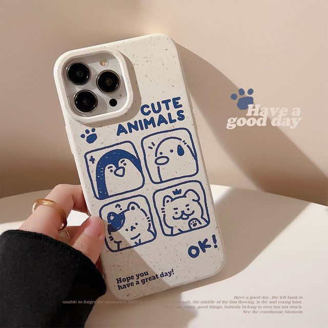 MUQGEW Handyhülle mit Cartoon-Tier-Graffiti Design für iPhone 11 bis iPhone 16 Pro Max, stoßfeste Schutzhülle - Bild 1