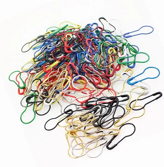 100 Stück Sicherheitsnadeln in Kürbisform aus Metall, bunte Marker-Clips für DIY-Näharbeiten und Handwerk-Zubehör - Bild 1