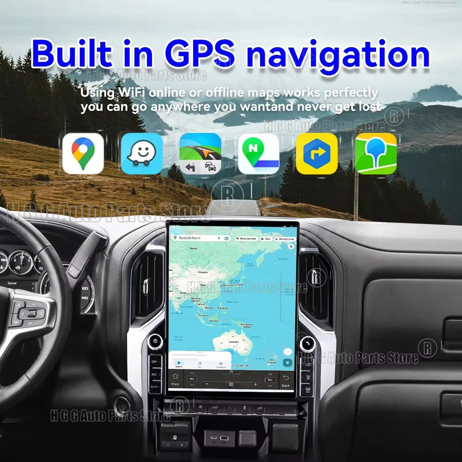 YANFU Multimedia Autoradio mit 16,2 Zoll Display für Chevrolet Silverado und GMC Sierra (2019-2023) inklusive GPS und CarPlay in Schwarz - Bild 5