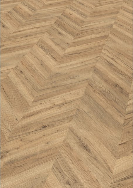 Egger NatureSense Laminat NK32 in Holzoptik Braun im Fischgrätmuster, Dicke: 8 mm - Bild 1