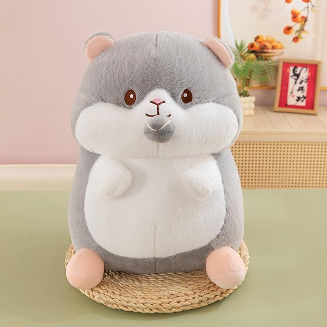 Murmeltier Plüschtier, Hamsterpuppe, Puppe, grau, 40cm - Bild 1