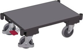 VarioFit Euro-System-Roller aus Stahl mit Boden und Eckhülsen in Anthrazit RAL 7016 - Bild 1