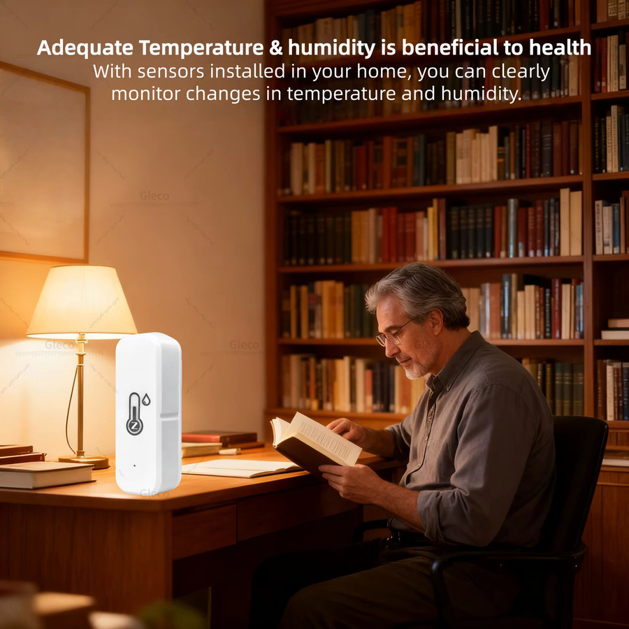 Tuya Zigbee 3.0 Mini-Temperatur- und Luftfeuchtigkeitssensor für dein Smart Home in Weiß - Bild 3