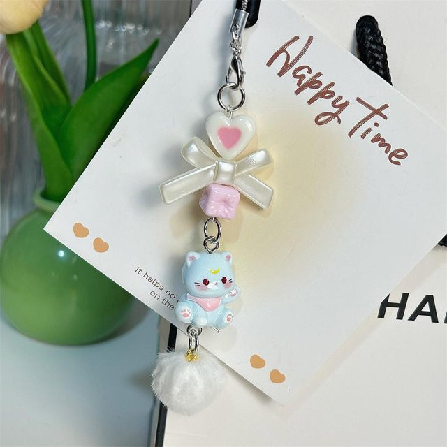 Forever-homey home Kawaii Kätzchen Handy-Anhänger und Schlüsselanhänger für Damen in Multicolour - Bild 1