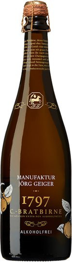 Jörg Geiger, alkoholfreier Schaumwein, Champagner Bratbirne, 0,75 l - Bild 1