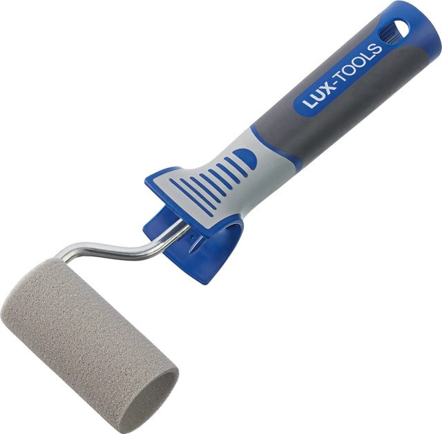 LUX-TOOLS Schaumroller Grau mit Rahmen für wasserbasierte Farben, Durchmesser: 7 cm - Bild 1