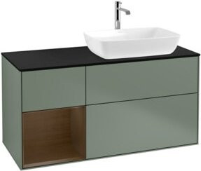 V&B Waschtischunterschrank Finion in Walnuss mit lackierter Oberfläche, Breite: 120 cm, Tiefe: 50,1 cm, Höhe: 50,1 cm - Bild 1