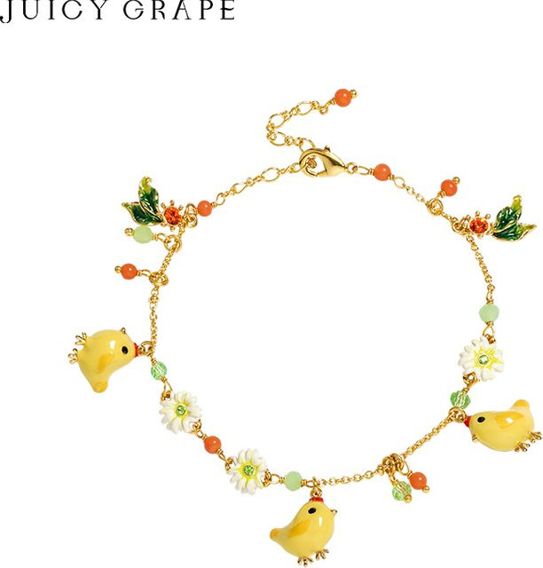 Armband Juicy Grape, Emaille, 18 Karat vergoldet - Bild 1