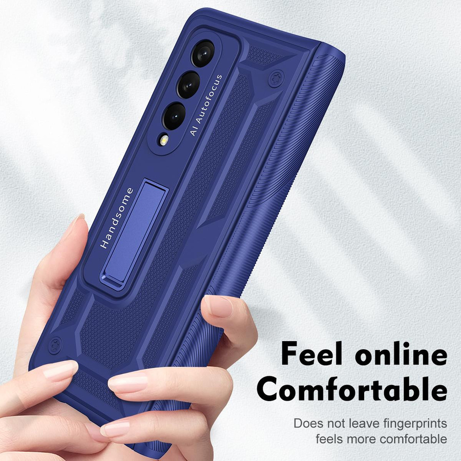 Stoßfeste Schutzhülle mit Glasfolie für Samsung Galaxy Z Fold Serie in Blau - Bild 2