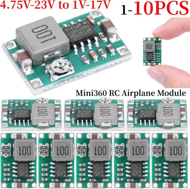 Mini360 RC Flugzeugmodul Mini 360 DC Buck Converter Step Down Modul 2A, Farbe: Grün, B/T/H: 17 x 11 x 4 mm - Bild 1